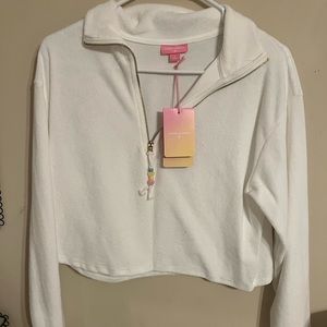 NWT Stoney Clover Lane Crop Quarter Zip